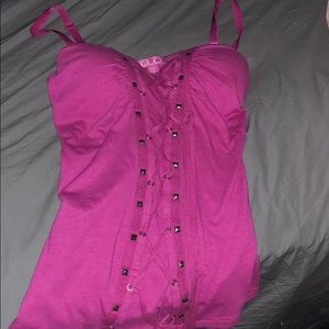 Sexy hot pink tank top